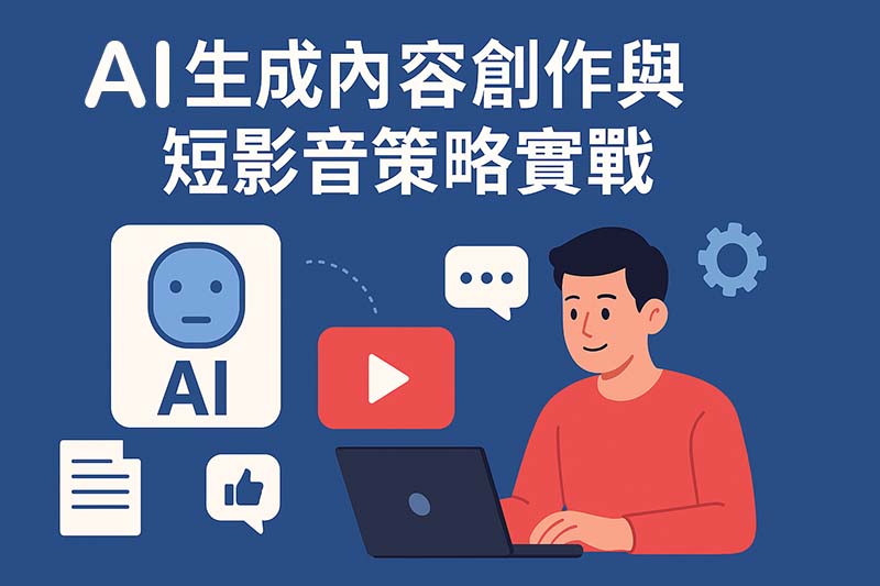 AI生成內容創作與短影音策略實戰