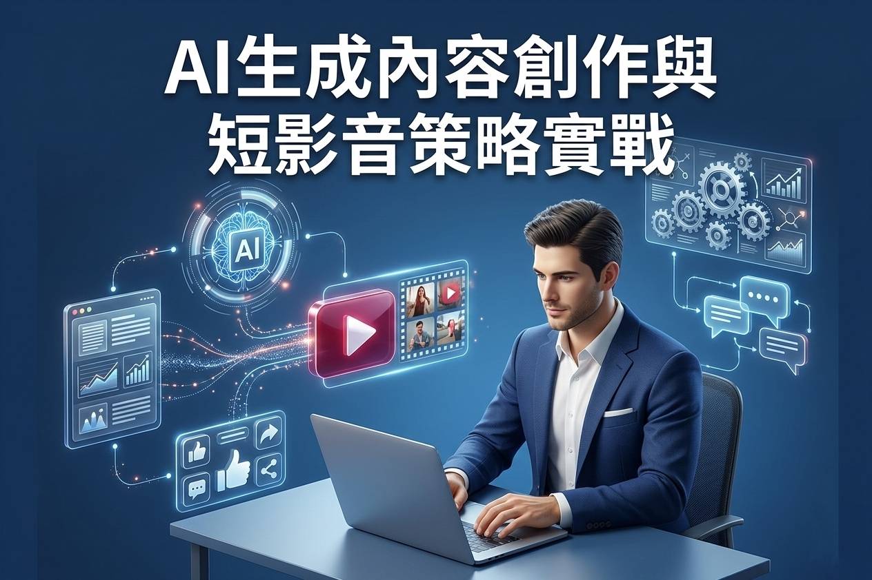 AI生成內容創作與短影音策略實戰(第2期)